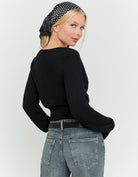 Wrap Knit Jumper | Black