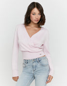 Wrap Knit Jumper | Pink