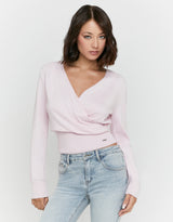 Wrap Knit Jumper | Pink