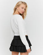 Wrap Knit Jumper | White