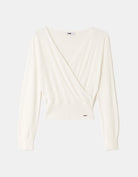 Wrap Knit Jumper | White
