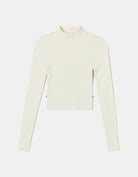 Fitted Ribbed Jumper | Off White