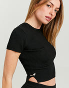 Fitted Jumper Short Sleeves | Black