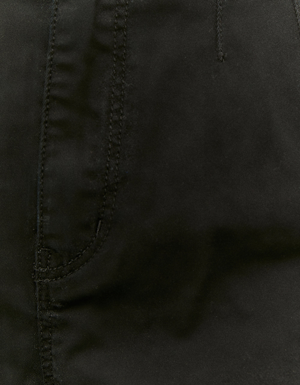 High Waist Belted Cargo Shorts | Black