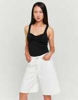 Linen Shirt Short Sleeves | Navy