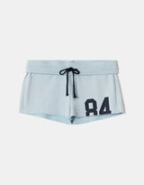 Sweat Mini Shorts with Print | Blue