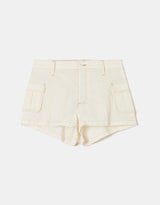 Low Waist Mini Cargo Shorts | Off White
