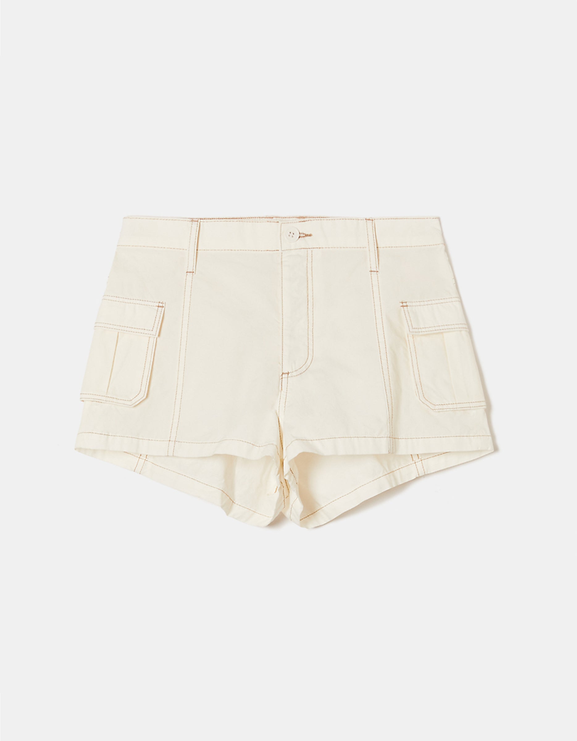Low Waist Mini Cargo Shorts | Off White