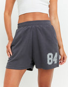 Printed Sweat Shorts | Grey