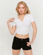 Mid Waist Push-up Shorts | Black