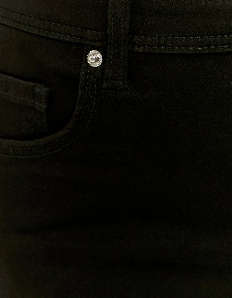 Mid Waist Push-up Shorts | Black