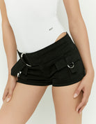 Belted Mini Shorts | Black