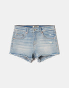 Mid Waist Mini Shorts | Blue