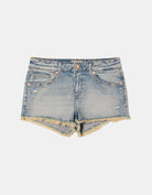 Mid Waist Mini Shorts | Blue Wash