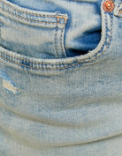 Mid Waist Mini Shorts | Blue Wash