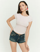 Mid Waist Mini Shorts | Vintage Wash