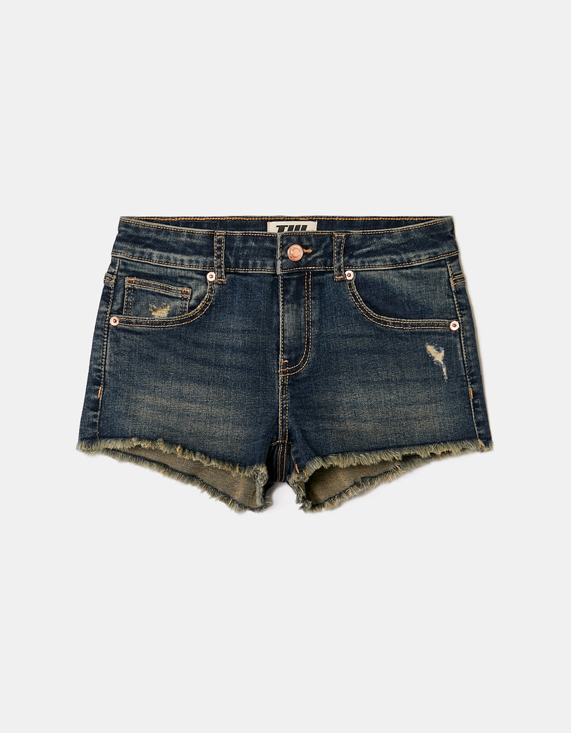 Mid Waist Mini Shorts | Vintage Wash