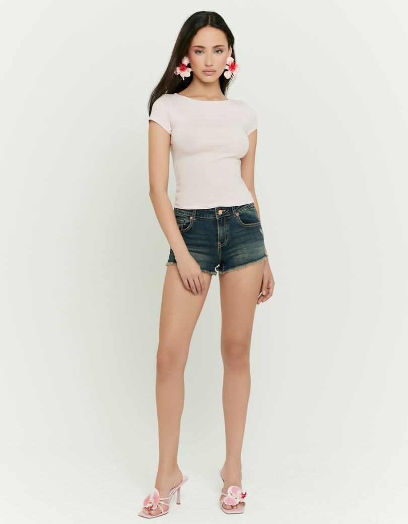 Mid Waist Mini Shorts | Vintage Wash