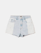High Waist Mom Shorts | Bleach wash