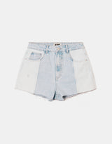 High Waist Mom Shorts | Bleach wash