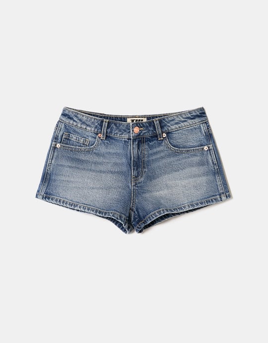 Low Rise Micro Denim Shorts | Blue Wash