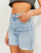 Blue Stretch Bermuda Shorts | Blue Wash