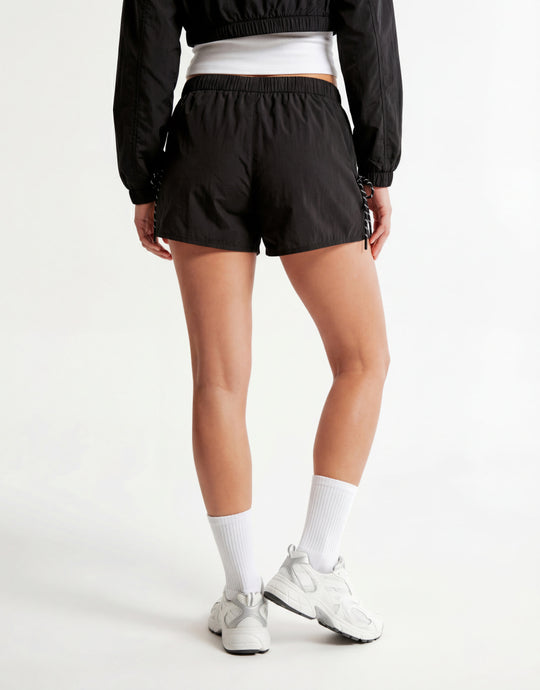 Mid Waist Mini Shorts | Black