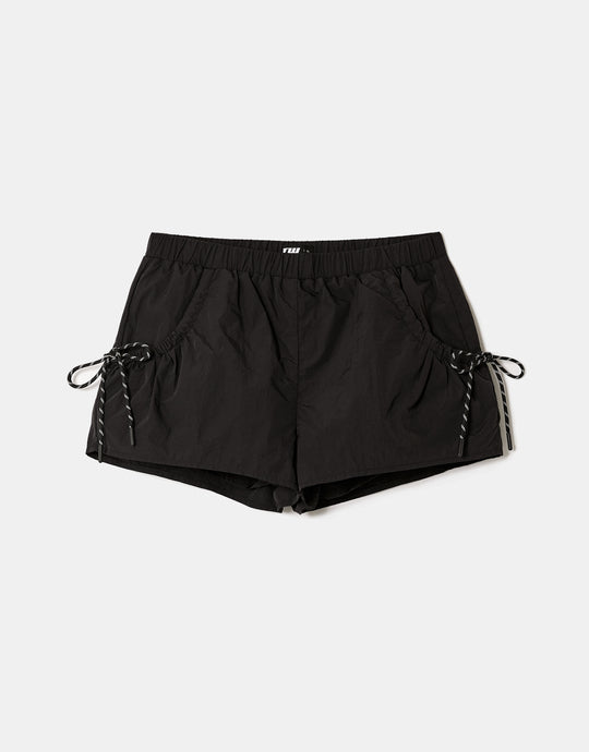 Mid Waist Mini Shorts | Black