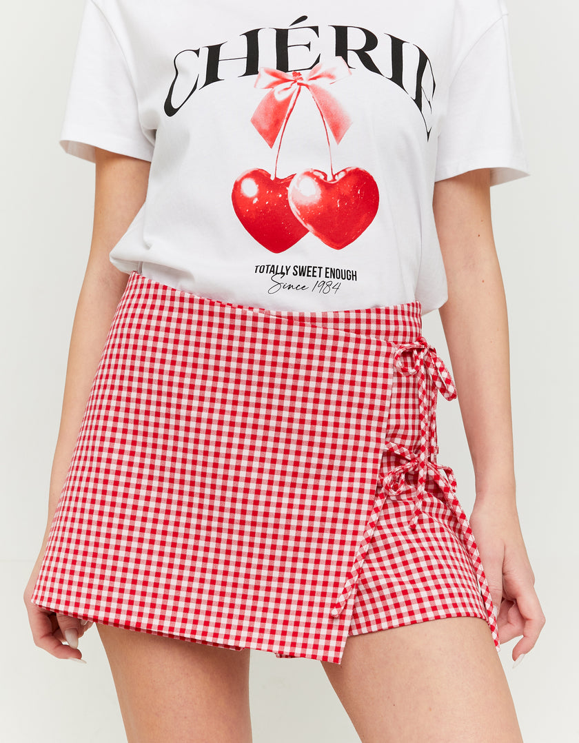 Mini Skort with Bows | Vichy Print
