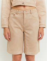 Mid Waist Bermuda Shorts | Kamel