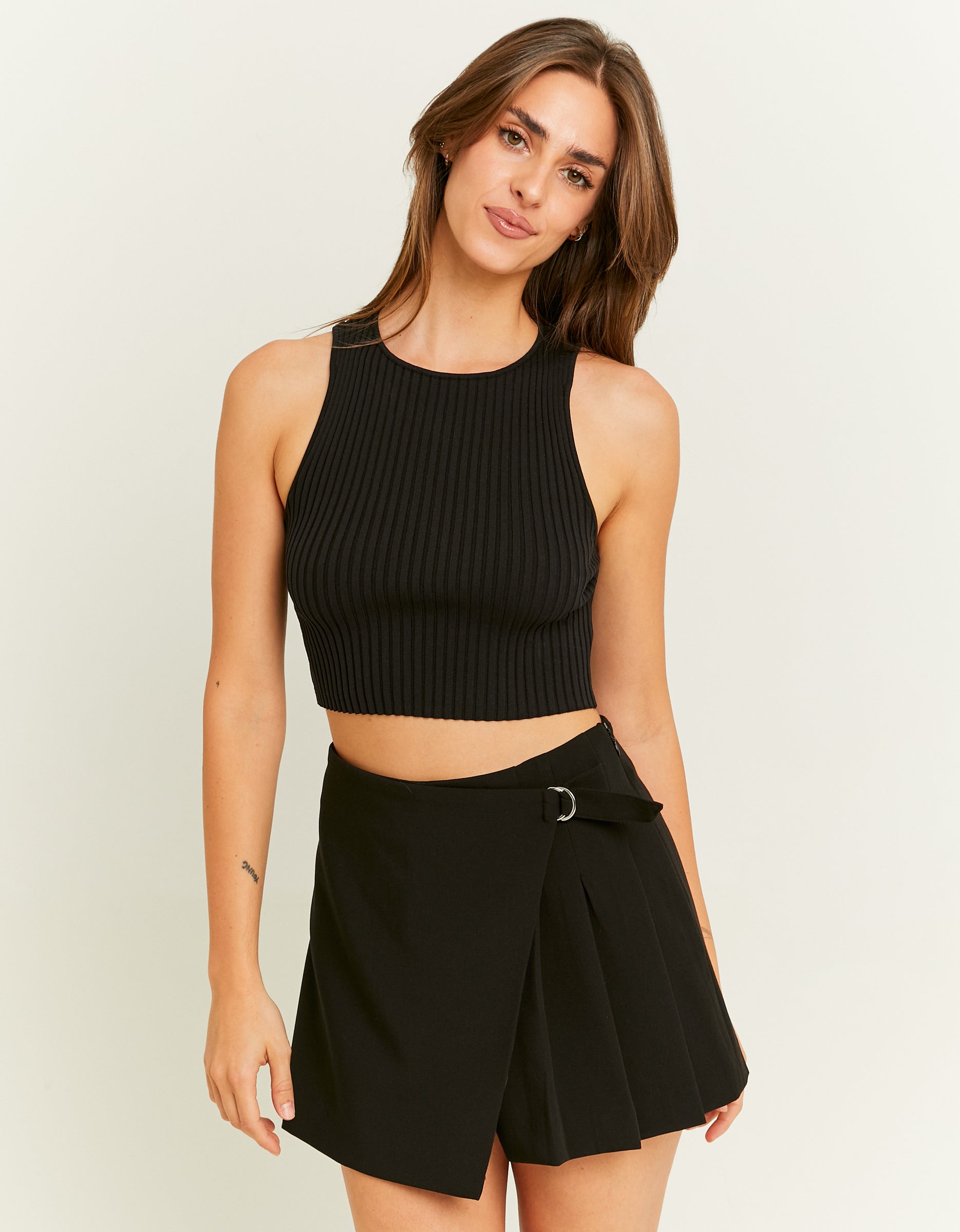 Pleated Skort | Black
