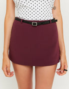 Mini Skort with belt | Bordeaux