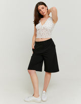 Tailored Bermuda Shorts | Black