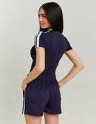 Technical Fabric Shorts | Navy and White
