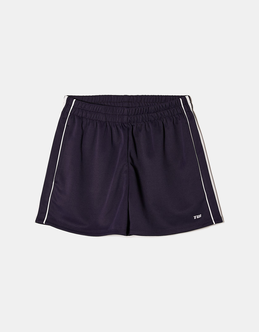 Technical Fabric Shorts | Navy and White