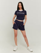 Technical Fabric Shorts | Navy and White