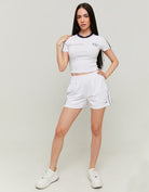 Technical Fabric Shorts | White and Navy