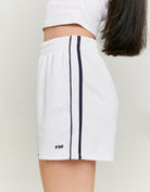 Technical Fabric Shorts | White and Navy