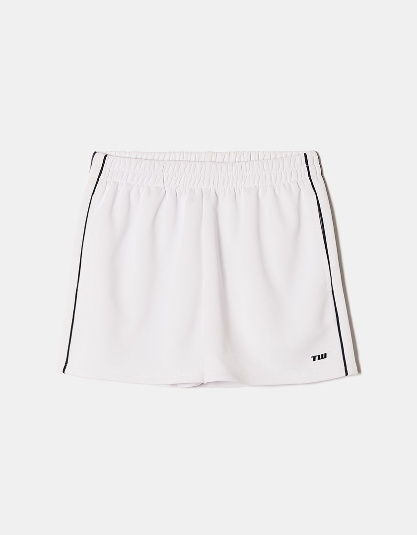 Technical Fabric Shorts | White and Navy
