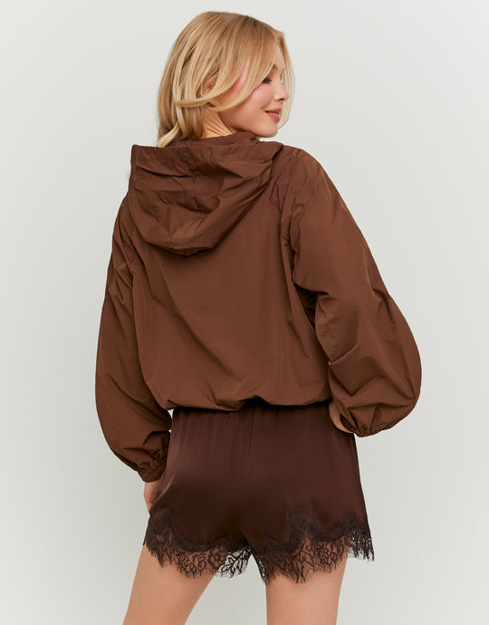 Shorts with Lace | Brown