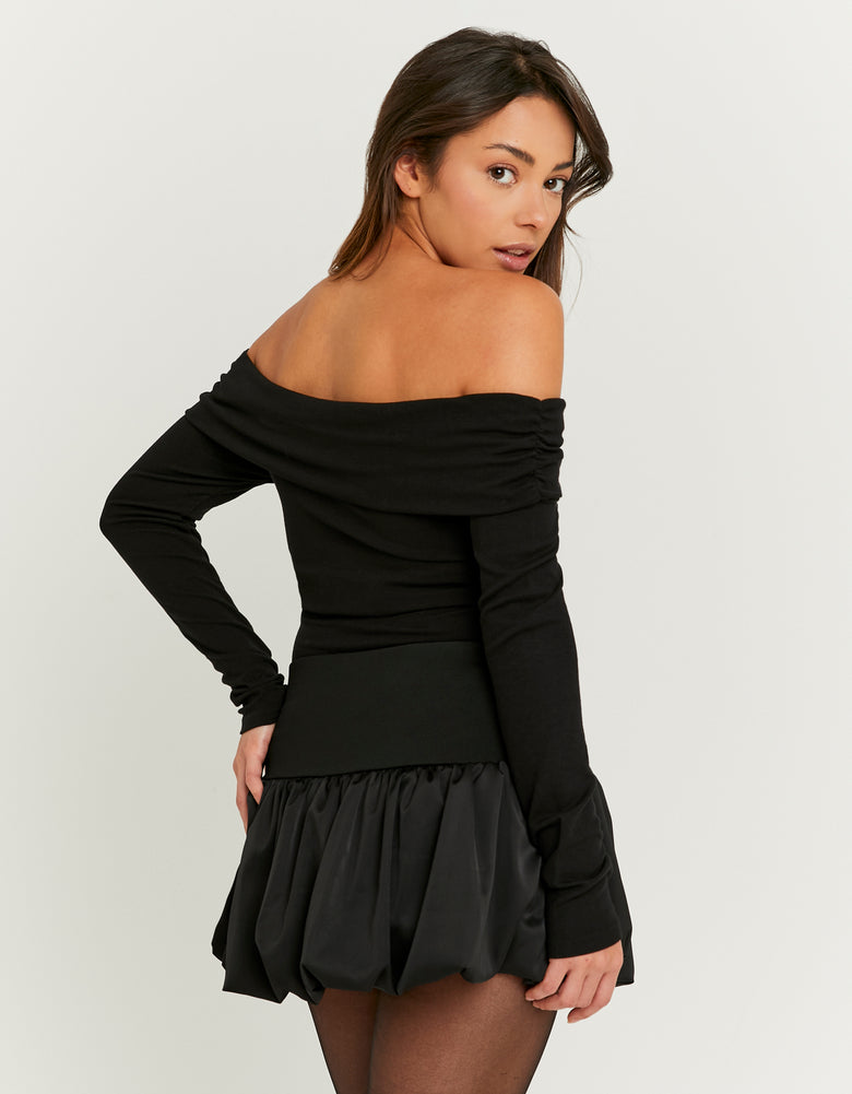 Satin Skort | Black