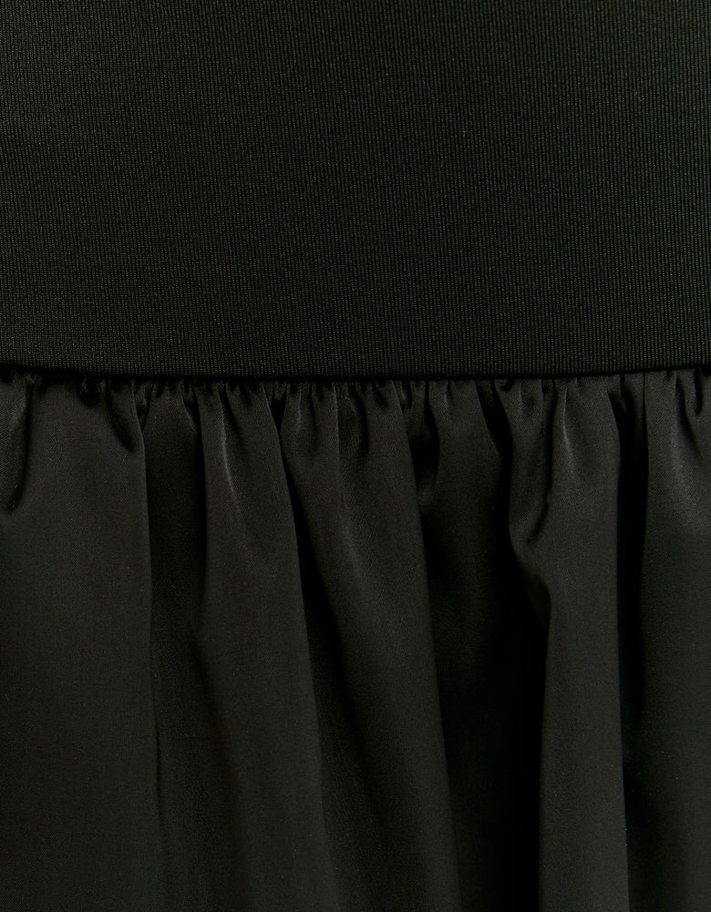 Satin Skort | Black