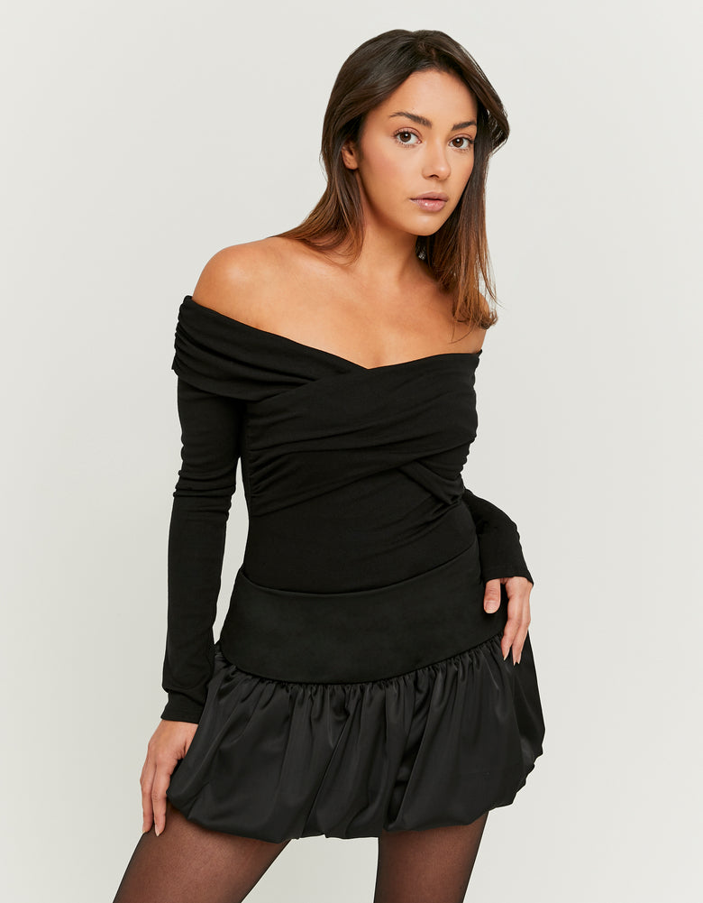 Satin Skort | Black