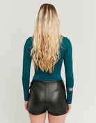 Wrapped Skort with Buckles | Black