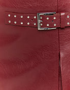 Skort with Belt | Bordeau