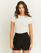 High Waisted Tailored Shorts | Black