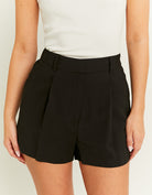 High Waisted Tailored Shorts | Black
