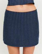 Basic Mini Skort with Pinstripes | Navy