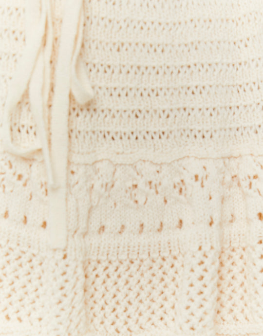 Skirt with Ruffles | Beige