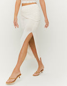 Crochet Maxi Skirt | Beige